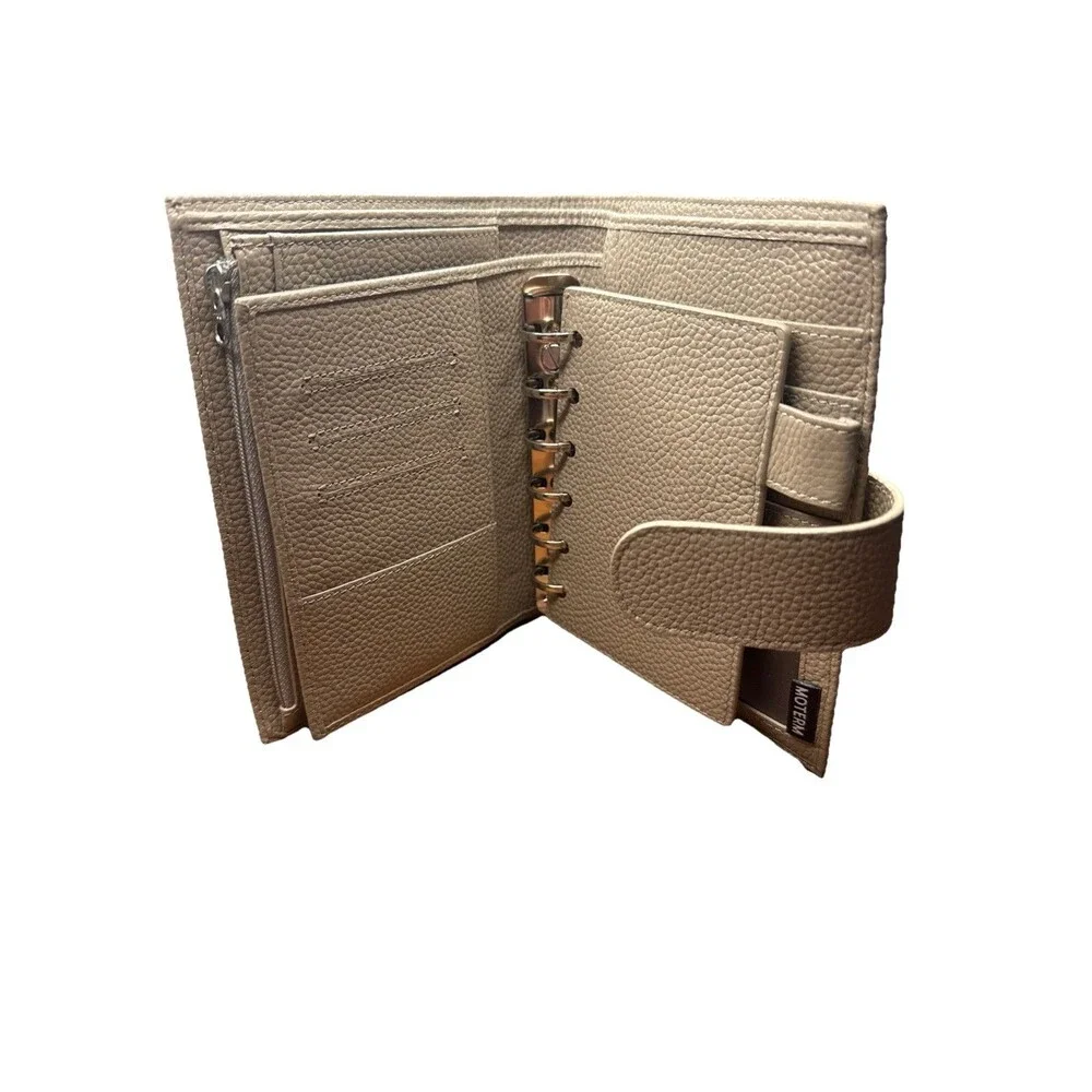 Moterm Pocket Versa Binder A6 Planner & Wallet Combo Pebble Taupe, 19mm Rings